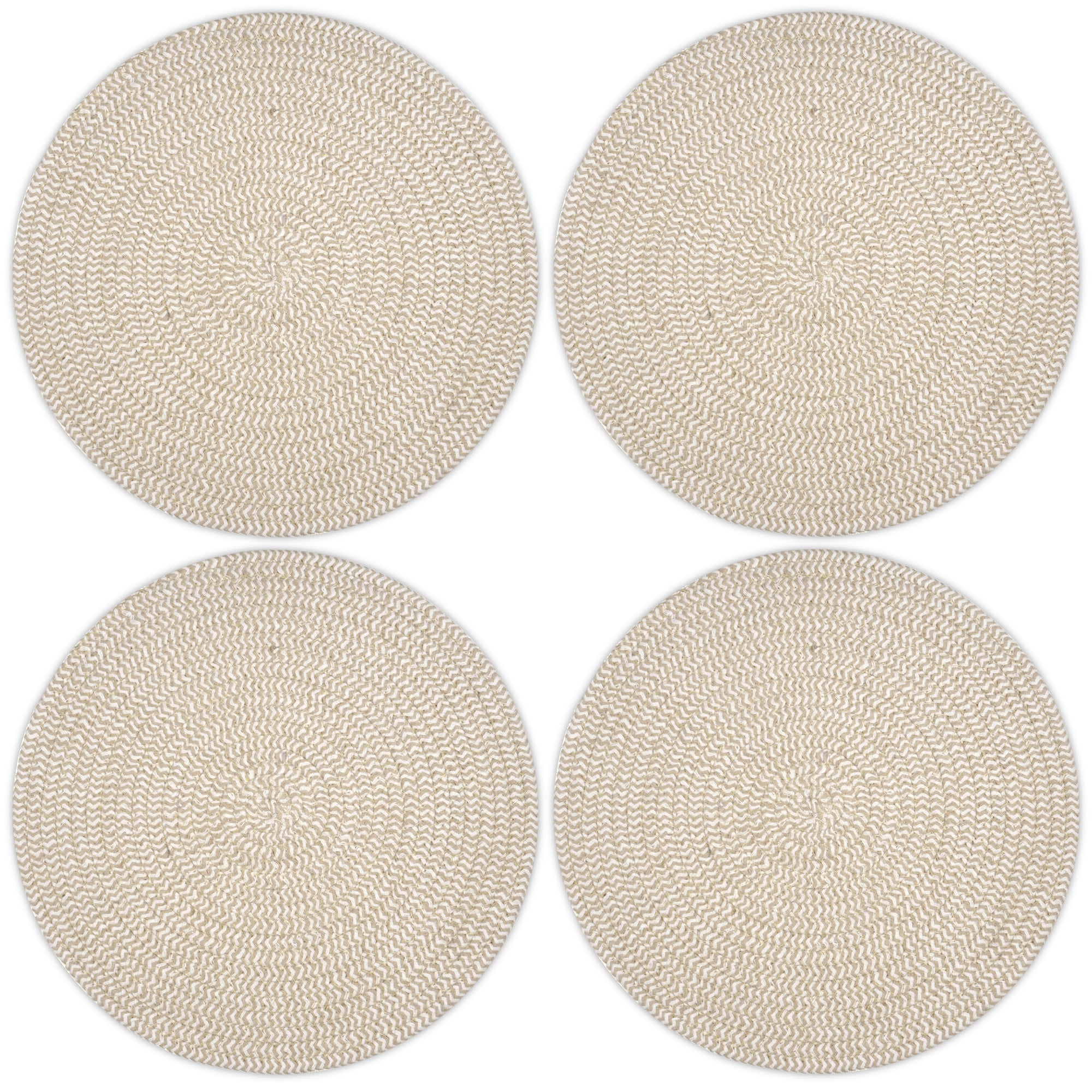 Cotton Beige & Off White Mix Placemat (Pack of 4)