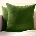 Corduroy Military Green Cushion Cover (Pack of 2)