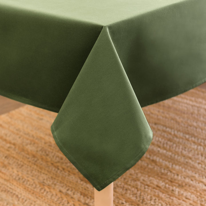 Canvas Leaf Green Table Cloth (Pack of 1)