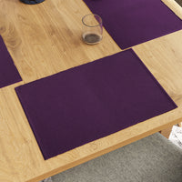 Ribbed Cotton Purple Placemat (Pack of 6)