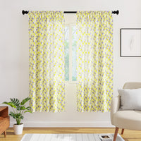 Polyester Triangles Lime Curtain (Pack of 2)