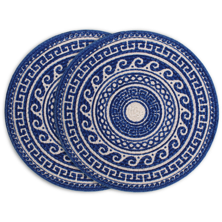 Cotton Blue Mandala Print Placemat (Pack of 2)