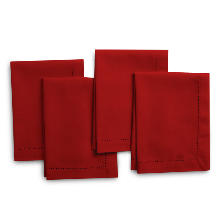 Cotton Deep Red Table Napkins (Pack of 4)