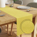 Embossed Velvet Pale Lime Table Runner