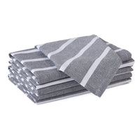 Cotton Roma Grey Stripes Table Napkins (Pack of 6)
