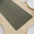 2 Sided Leather Olive Table Runner (Pack of 1)
