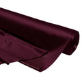 Satin Polyester Silk Dark Wine Fabric by Meter