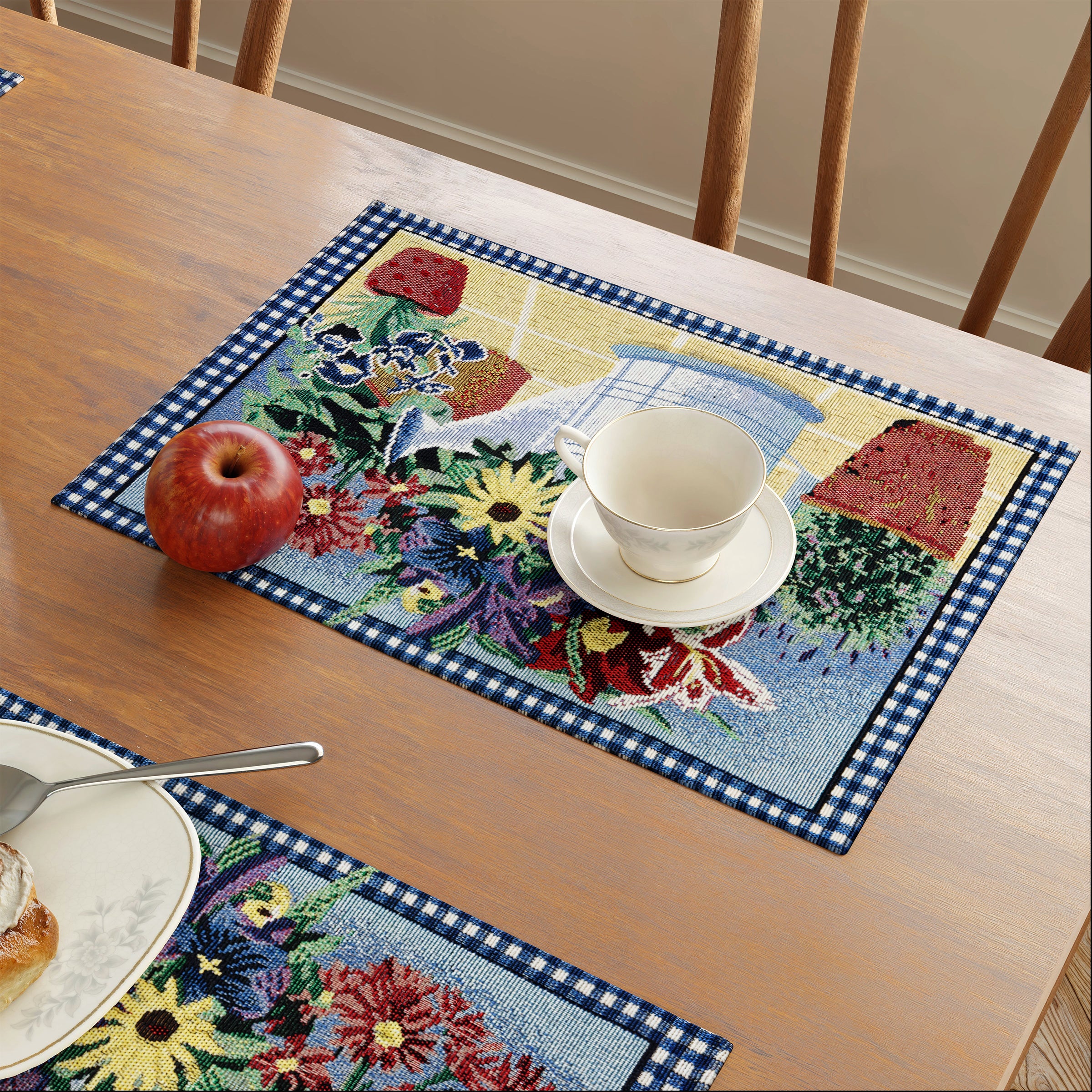 Cotton Flowerpot Placemat (Pack of 6)