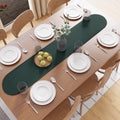 Cotton Dark Green Table Runner (Pack of 1)