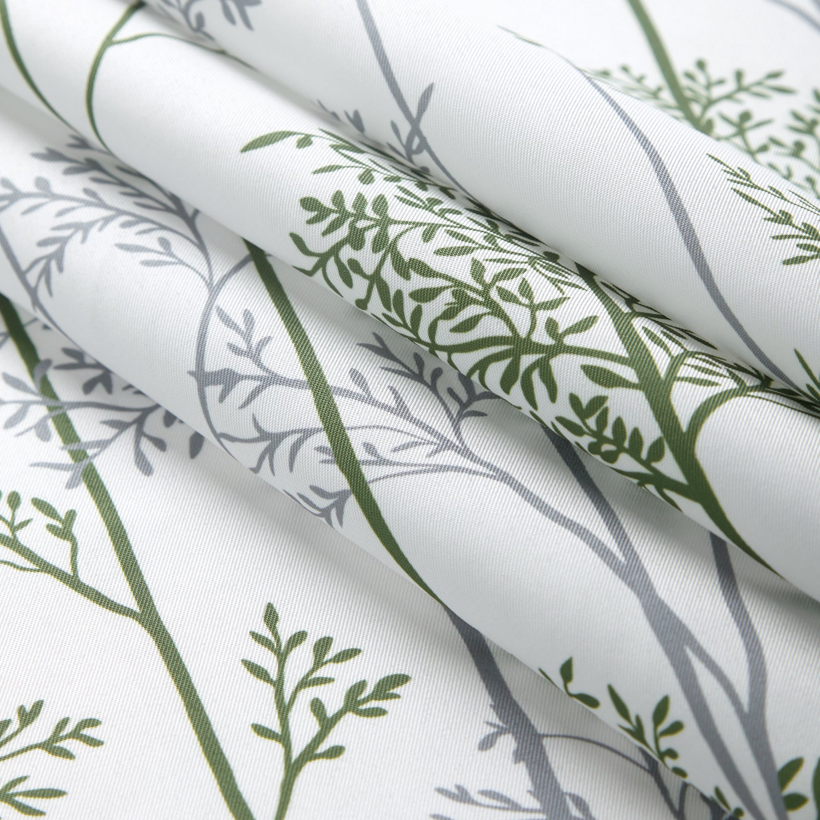 Polyester Printed Green Branches Fabric (1 Meter)