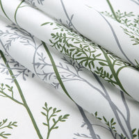 Polyester Printed Green Branches Fabric (1 Meter)