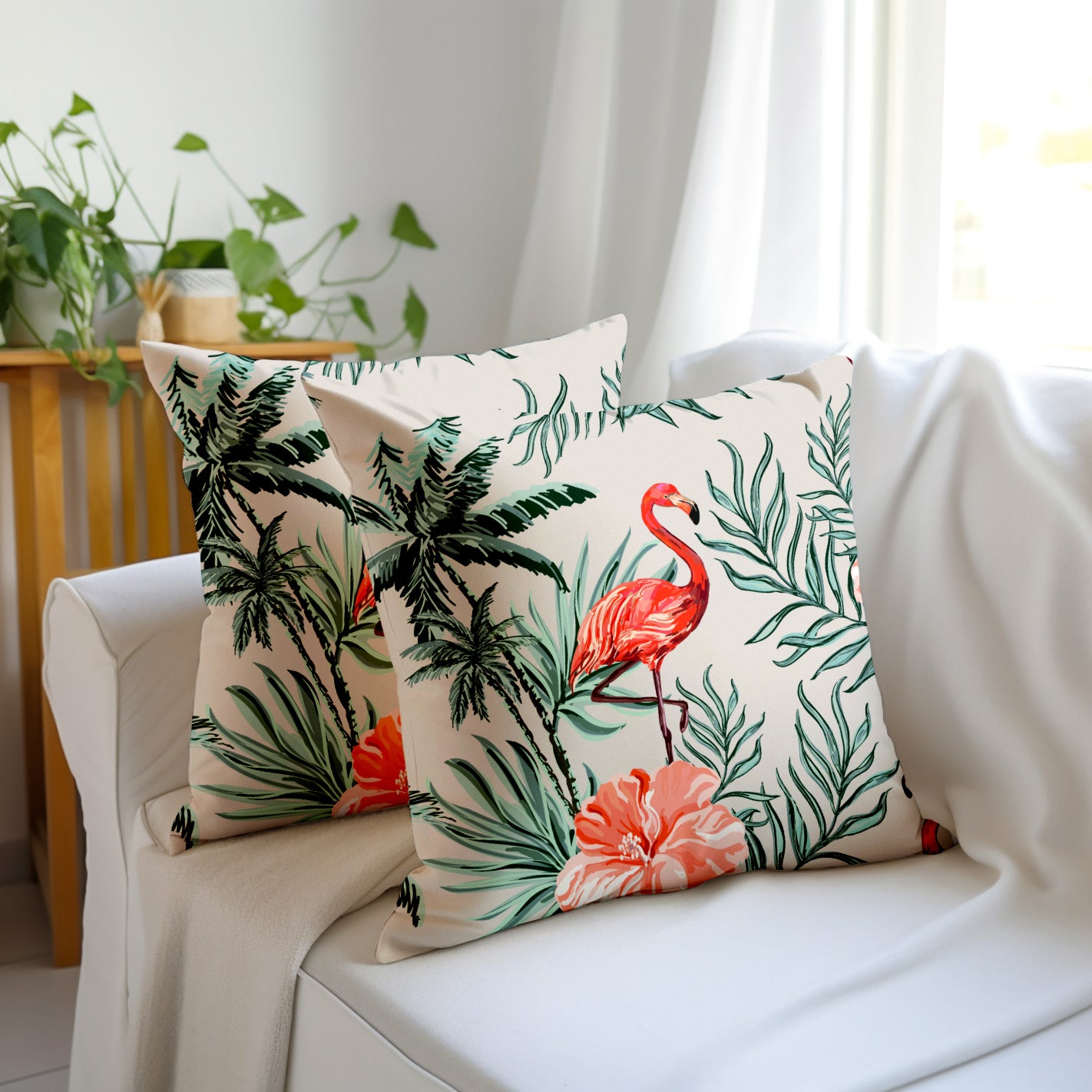 Blackout Flamingo Cushion Cover (Pack of 2)