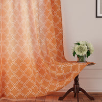 Polyester Trellis Copper Curtain (Pack of 2)