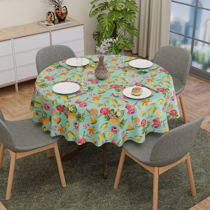 Polyester Pineapple Table Cloth (Pack of 1)