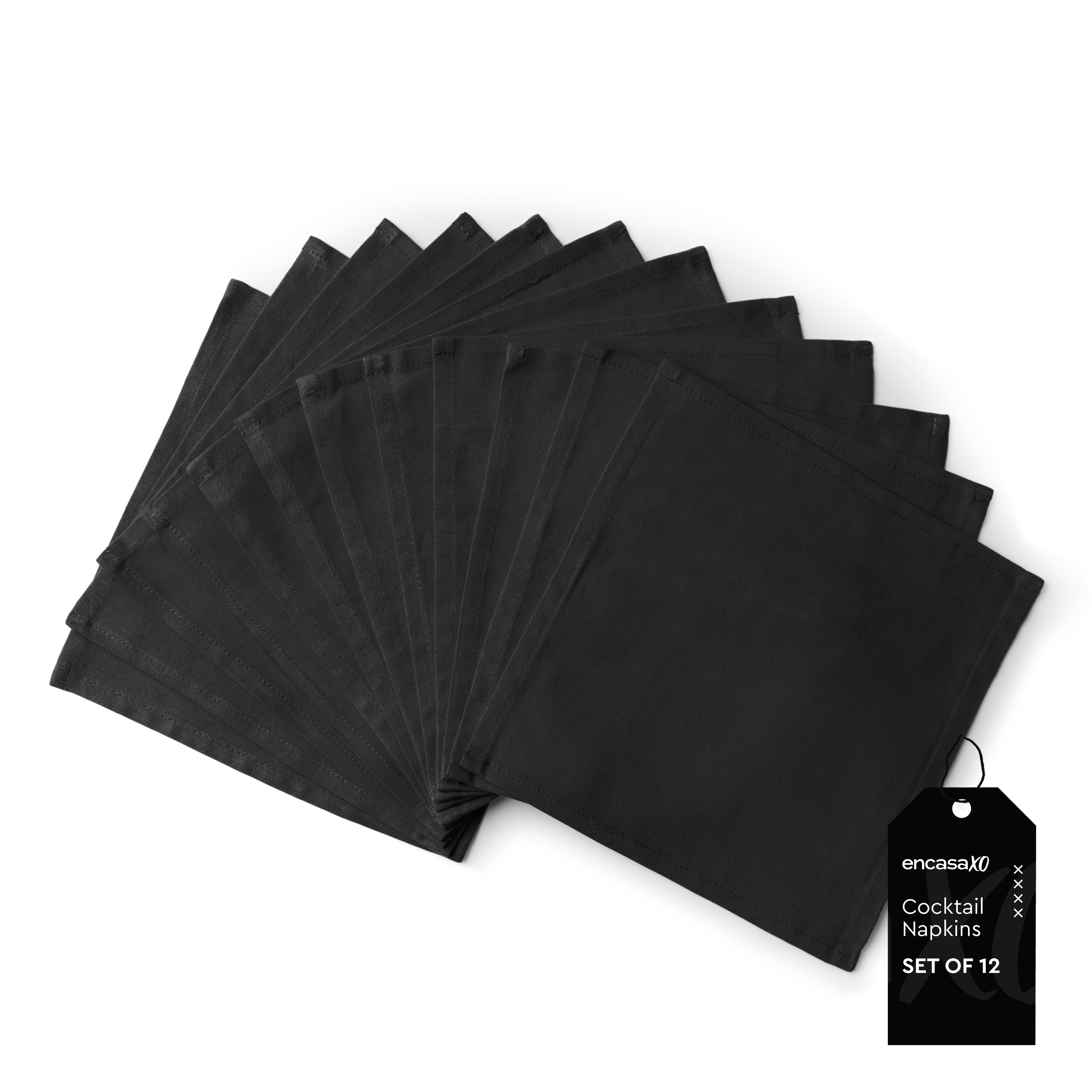 Cotton Charcoal Grey Table Napkins (Pack of 12)