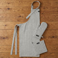 Cotton Ticking Black Apron + Oven Glove + Pot Holder