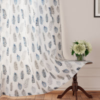 Polyester Palm Leaves Curtain (Pack of 2)