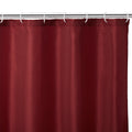 Polyester Maroon Shower Curtain (Pack of 1)