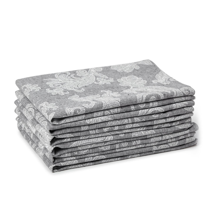 Cotton Grey Table Napkins (Pack of 6)