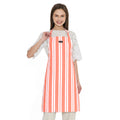 Cotton Canvas Franca Orange Stripes Apron (Pack of 1)
