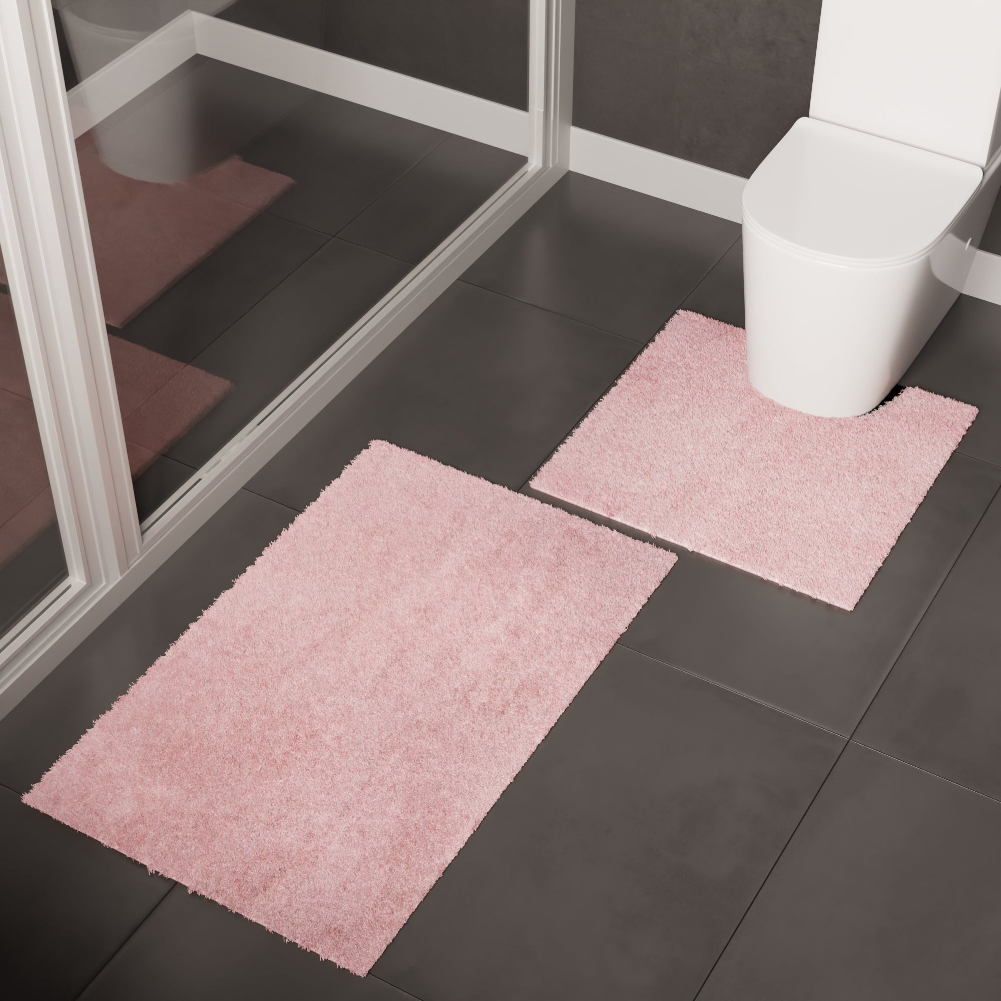 Cotton Peach Bathmat (Pack of 2)