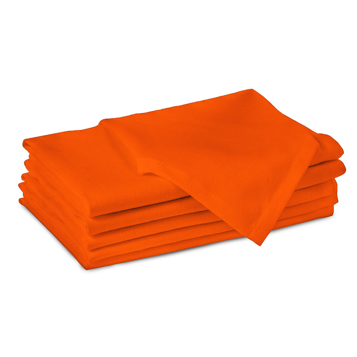 Cotton Orange Table Napkins (Pack of 6)