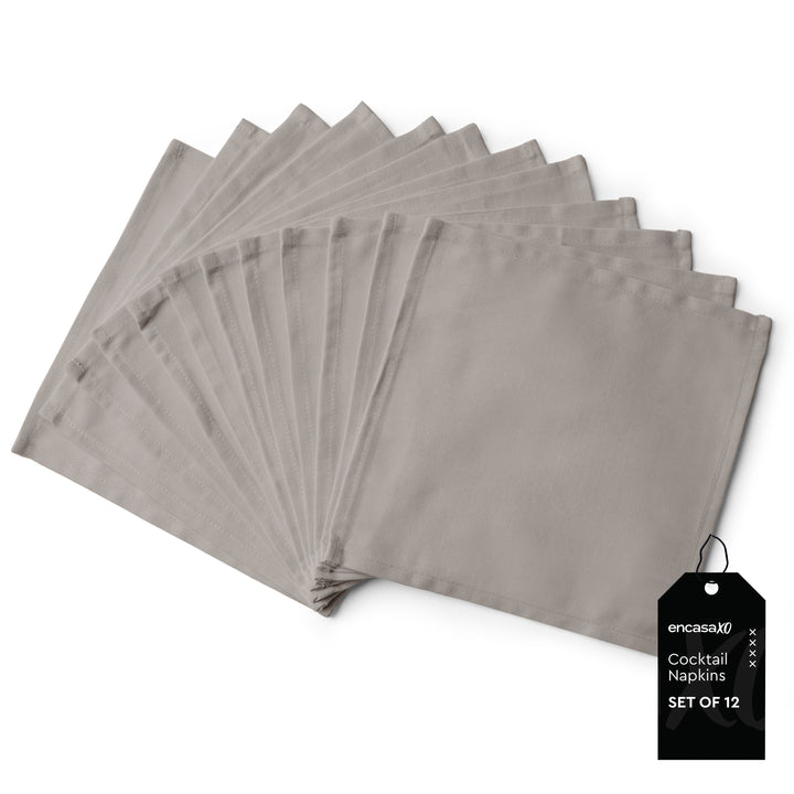Cotton Beige Table Napkins (Pack of 12)
