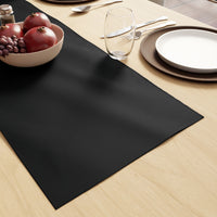 PVC Leather Black Table Runner (Pack of 1)