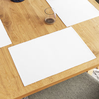 Ribbed Cotton White Placemat (Pack of 6)