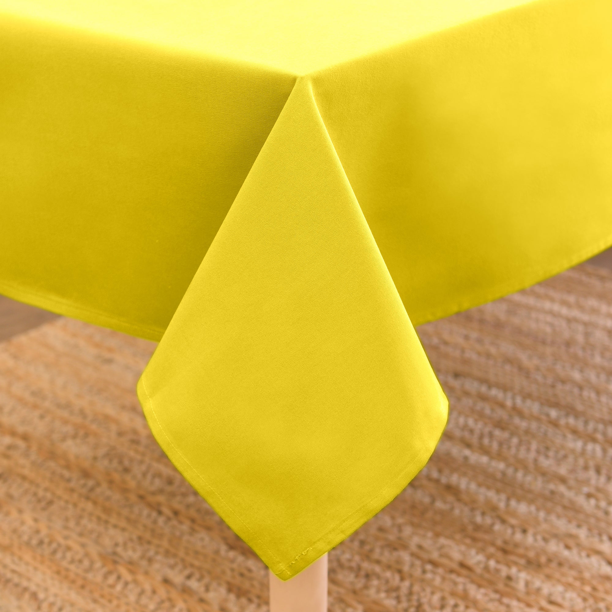 Cotton Sunbeam Yellow Table Cloth (Pack of 1)