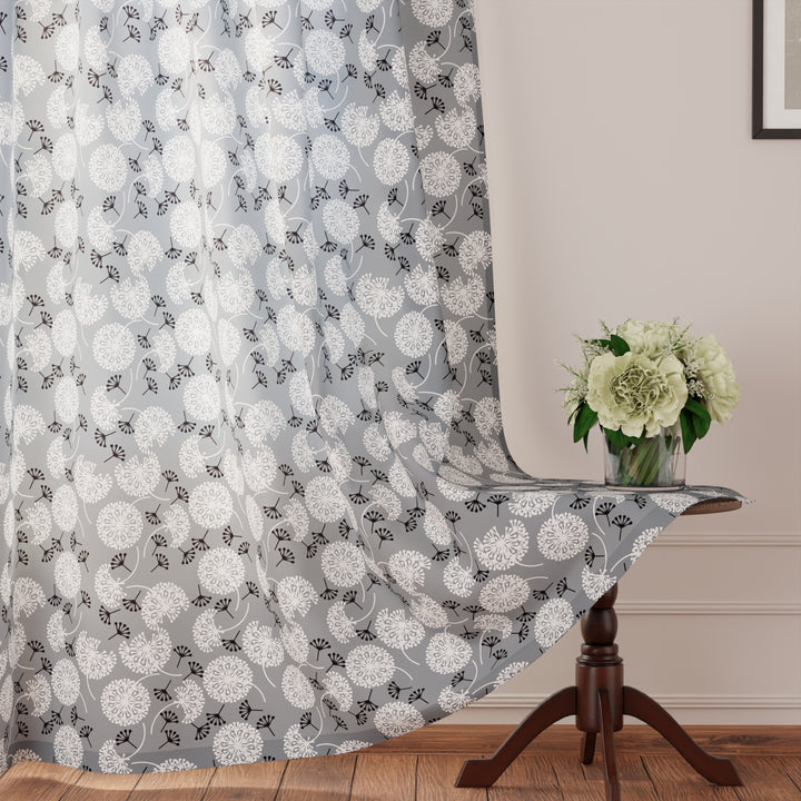 Polyester Dandelion Curtain (Pack of 2)