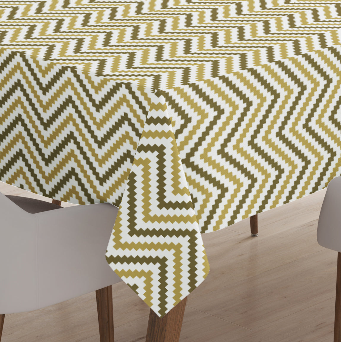 Polyester Chevron Table Cloth (Pack of 1)