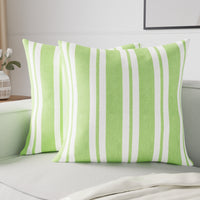 RC Yarn-Dyed Franca Lime Stripes Cushion Cover (Pack of 2)