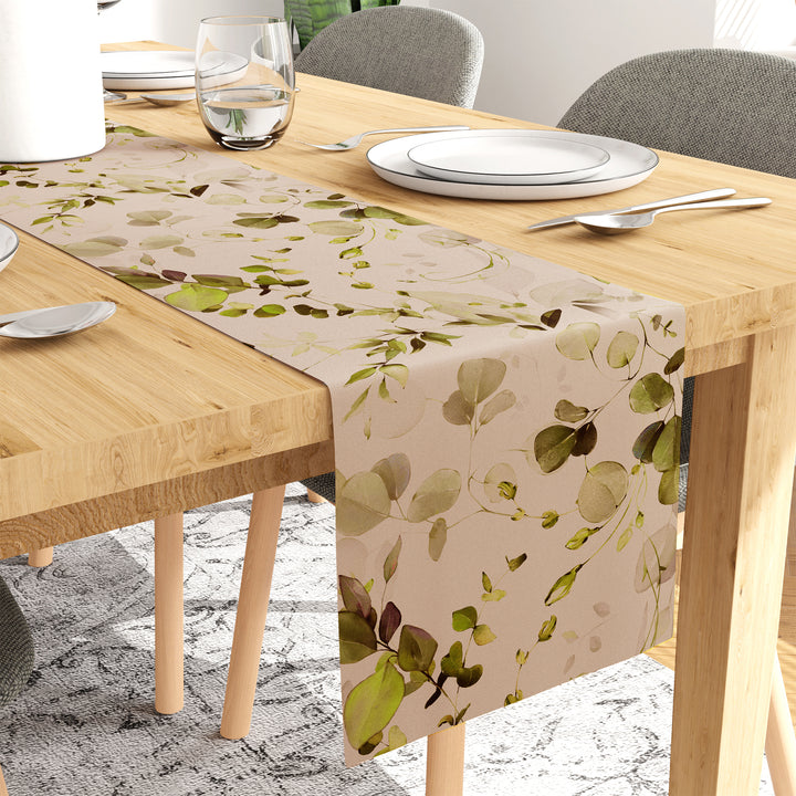Blackout Polyester L1 Olive Table Runner (Pack of 1)
