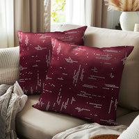 Blackout Polyester Citylight Maroon Cushion Cover (Pack of 2)