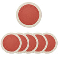Cotton Coral & Off White Placemat (Pack of 6)