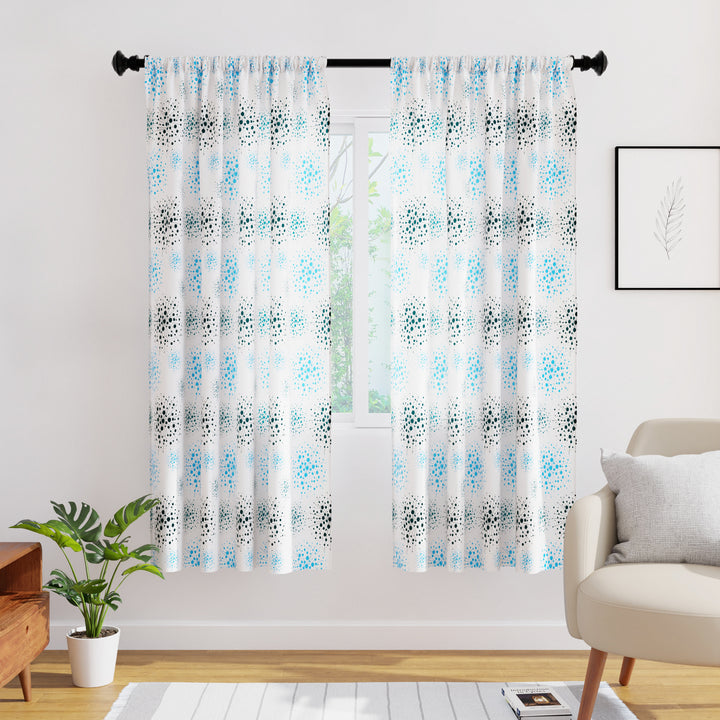 Polyester Blowball Curtain (Pack of 2)
