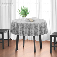 Cotton chambray Grey Table Cloth (Pack of 1)
