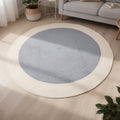 Cotton Rug ST Grey & Off White Floor Carpet (Pack of 1)