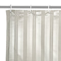 Polyester Stripe Grey Shower Curtain (Pack of 1)