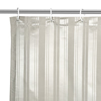 Polyester Stripe Grey Shower Curtain (Pack of 1)