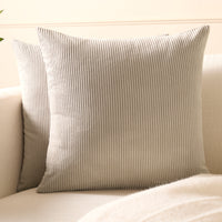 Corduroy Light Grey Cushion Cover