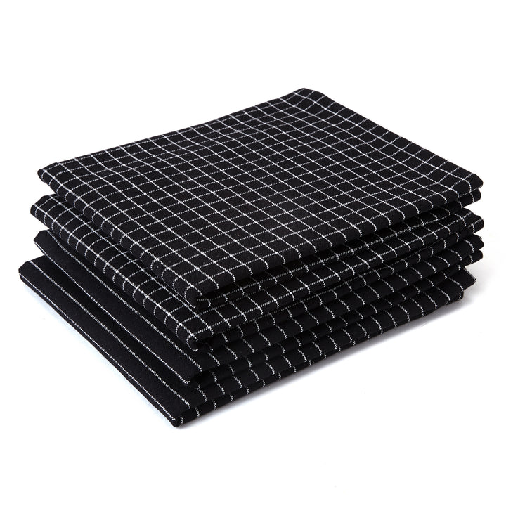Cotton Butcher Black Kitchen Towel (Pack of 4)