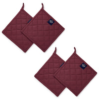 Yarn Dyed Cotton Maroon Potholder (Pack of 4)