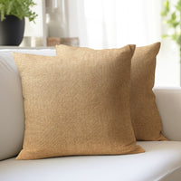 Jute Cherry Golden Cushion Cover (Pack of 2)