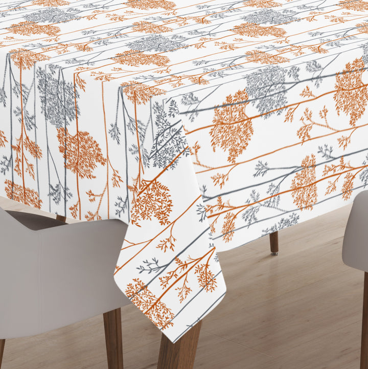 Polyester Orange Branches Table Cloth (Pack of 1)