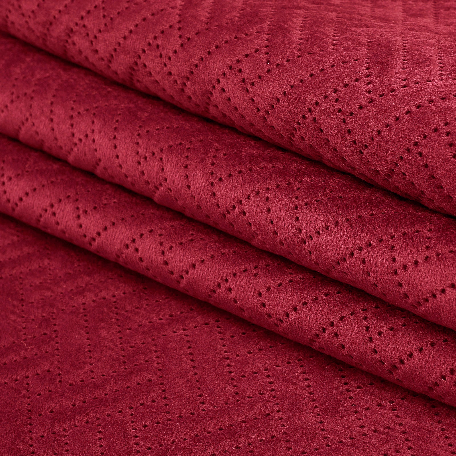 Quilted Polyester Fabric Red Fabric