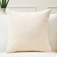 Chenille Solid Natural Cushion Cover (Pack of 1)