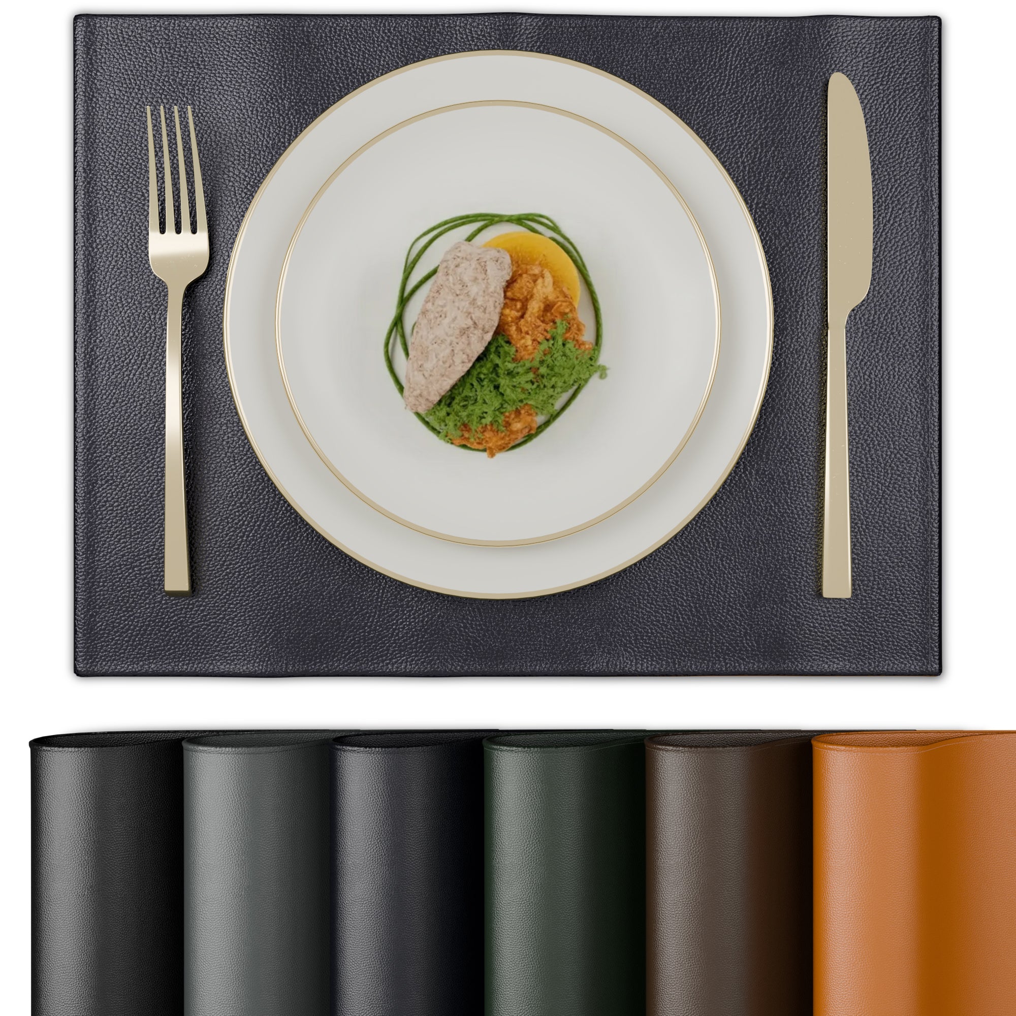 PU Leather Navy Blue Placemat