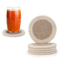 Cotton Beige & Off White Coaster